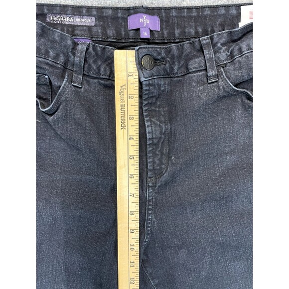 NYDJ Jeans Women's Size 16 (35x26.5) Black Barbara Bootcut Made in USA - Picture 9 of 11